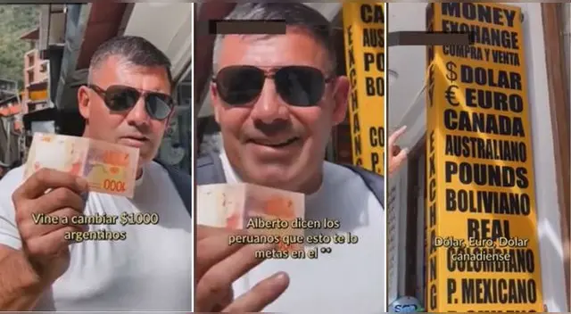 Argentino intenta cambiar su moneda en casa de cambio en Perú y usuarios en TikTok se vacilan.