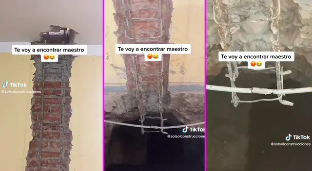 El albañil dejó la vivienda a medio terminar y sin columna. El albañil dejó la vivienda a medio terminar y sin columna.