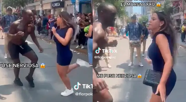 Flor Polo baila con Sabroso. Flor Polo baila con Sabroso.