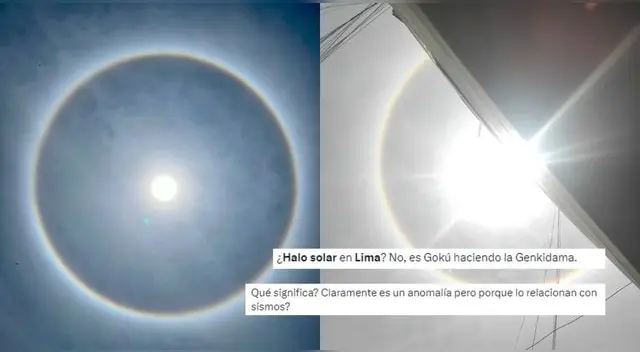 Peruanos en Twitter reaccionan al halo solar en Lima y aseguran que se avecina un fuerte temblor. Peruanos en Twitter reaccionan al halo solar en Lima y aseguran que se avecina un fuerte temblor.