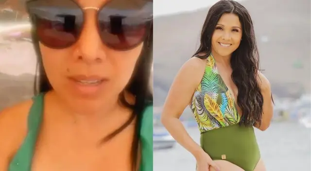 Tula Rodríguez pasa el domingo en la playa con su familia