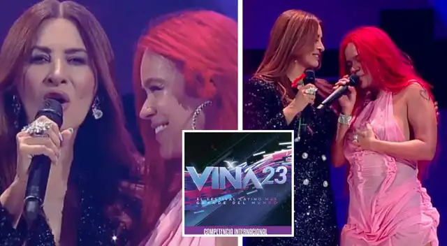 Karol G y Myriam Hernández.