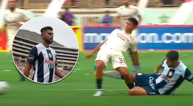 Carlos Zambrano cometió una dura falta contra Piero Quispe.