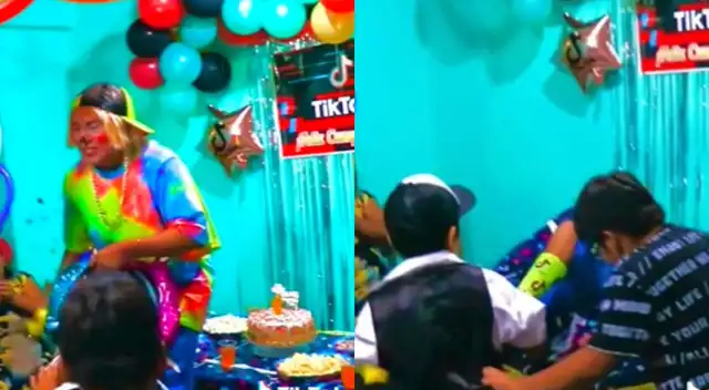 El payaso nunca imaginó pasar por un momento bochornoso.