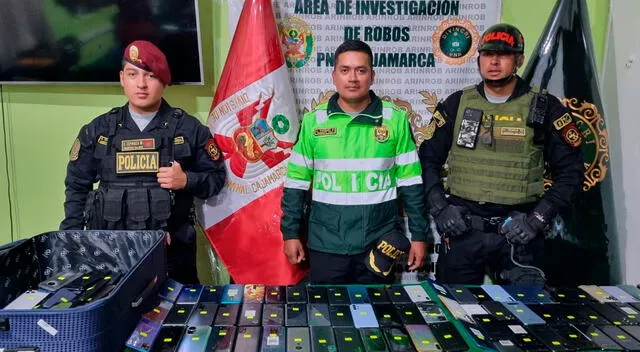  Policía pudo recuperar más de 200 celulares que iban a ser trasladados a Lima   