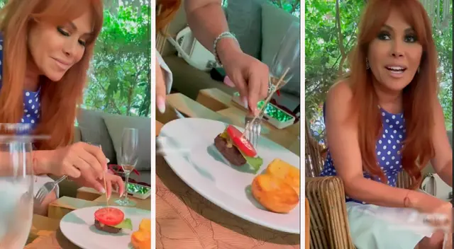 Magaly Medina reveló que no come el pan de la hamburguesa. Magaly Medina reveló que no come el pan de la hamburguesa.