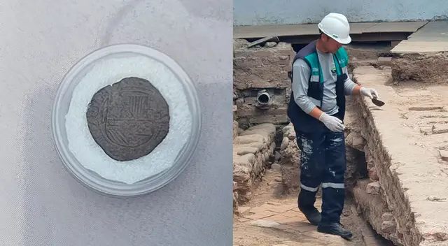 Trabajadores hallaron una moneda de los primeros años de fundación de la capital.