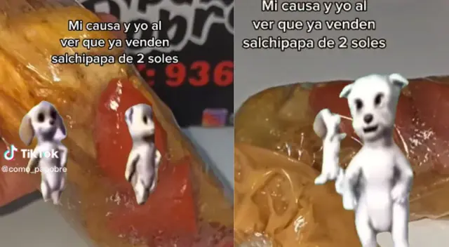 La salchipapa  te incluye una bolsa para las cremas y el ají.