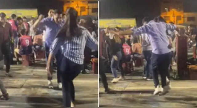 La escena se ha vuelto viral en las redes sociales.