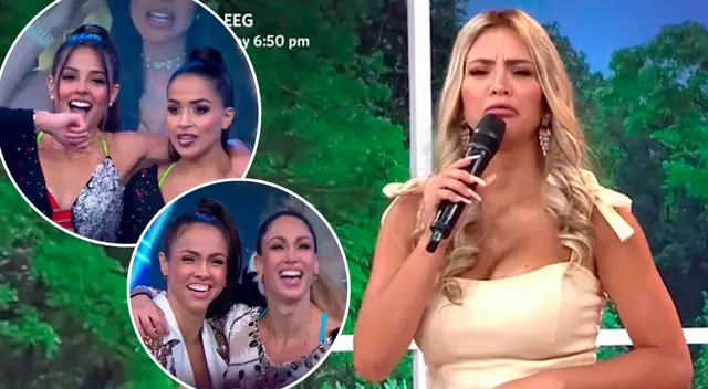 Sheyla Rojas emocionada con baile de Lucina Fuster, Paloma Fiuza y Melissa Loza. Sheyla Rojas emocionada con baile de Lucina Fuster, Paloma Fiuza y Melissa Loza.