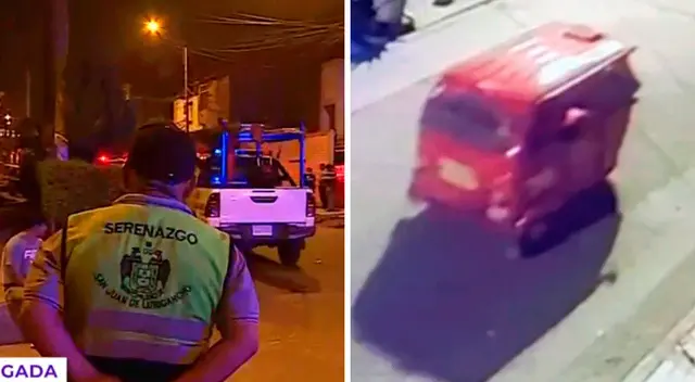 Cámaras captaron la llegada de los presuntos sicarios que asesinaron a dos amigos en SJL.