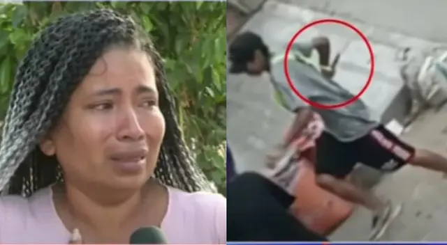 Madre de menor acuchillado y su agresor visto en cámara de seguridad