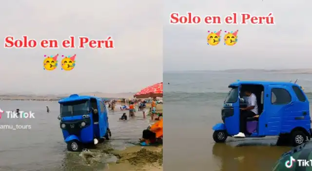 La mototaxi fue una sorpresa en la playa. La mototaxi fue una sorpresa en la playa.