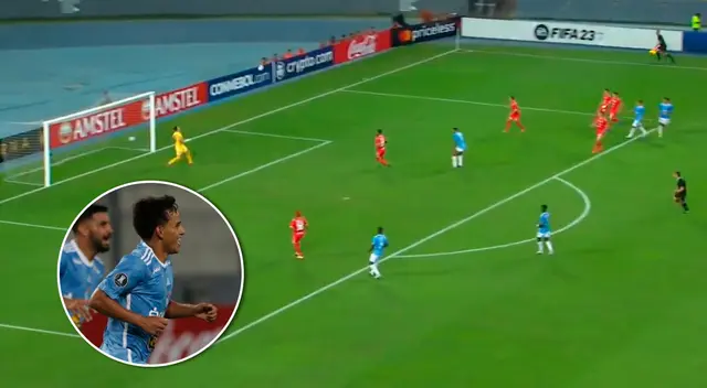 Jhilmar Lora anotó golazo para Sporting Cristal en Copa Libertadores.