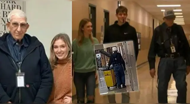 Así  fue la ayuda de los jóvenes al conserje de su escuela.