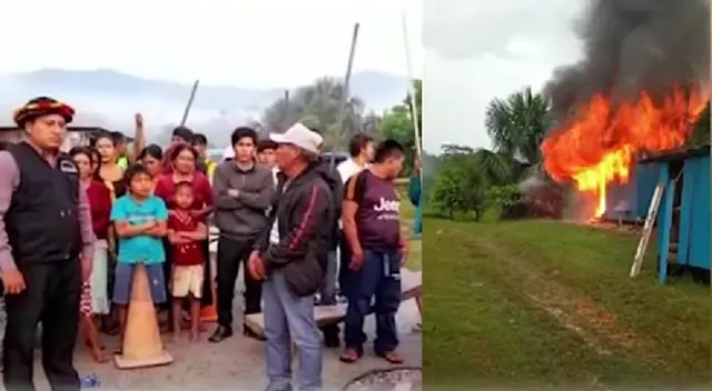 Comuneros que quemaron caseta de seguridad en Petroperú Comuneros que quemaron caseta de seguridad en Petroperú