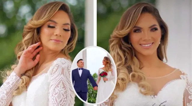 Isabel Acevedo lució radiante en su boda con Rodney Rodríguez.