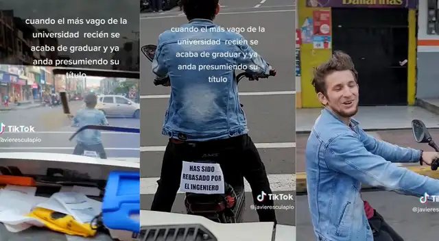 Ingeniero disfruta de su logro