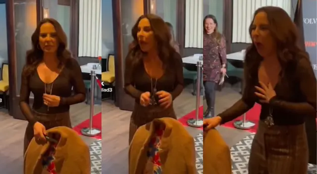Kate del Castillo se llevó tremendo susto en pleno restaurante.