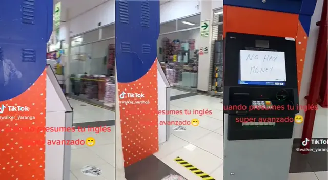 El cajero se quedó sin suficiente dinero para los clientes.
