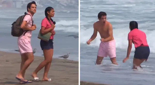 July fue a la playa con Cristóbal. July fue a la playa con Cristóbal.