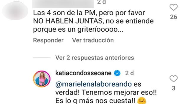  Katia Condos respondes críticas construcivas de usuarios. Foto: Instagram    