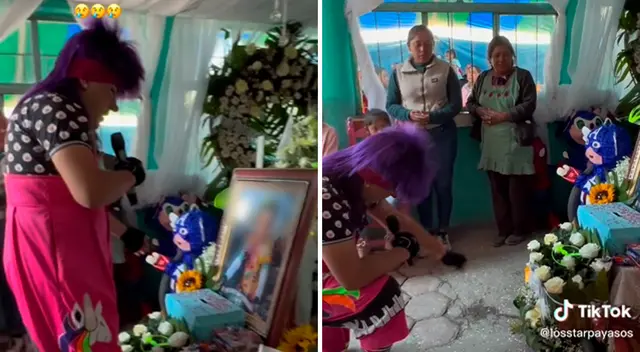 Payaso lloró al animar el show en un velorio. Payaso lloró al animar el show en un velorio.