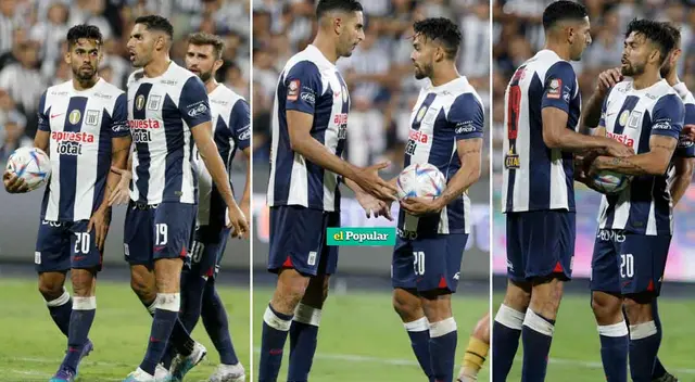 Los jugadores se demoraron unos segundos para definir al encargado de patear el penal.