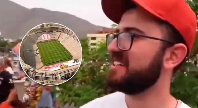 El joven español quedó sorprendido al ver en vivo el Estadio Monumental. El joven español quedó sorprendido al ver en vivo el Estadio Monumental.