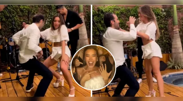 Alessandra Fuller casi se cae en fiesta de compromiso. Alessandra Fuller casi se cae en fiesta de compromiso.