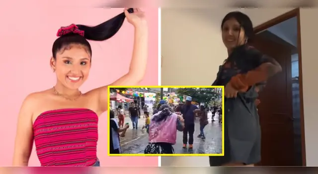 Milena Warthon jugo carnaval en Abancay.