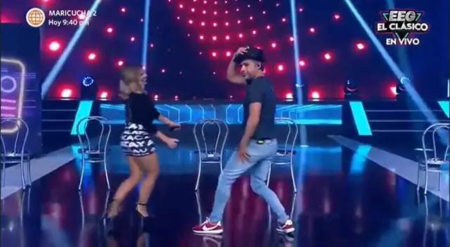 Renzo Schuller recuerda los pasos de 'Full Monty'. Renzo Schuller recuerda los pasos de 'Full Monty'.