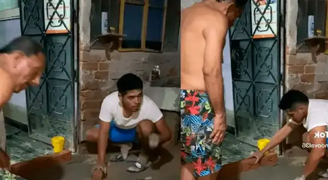 Joven quiso ganar puntos con su suegro y tuvo que trabajar.