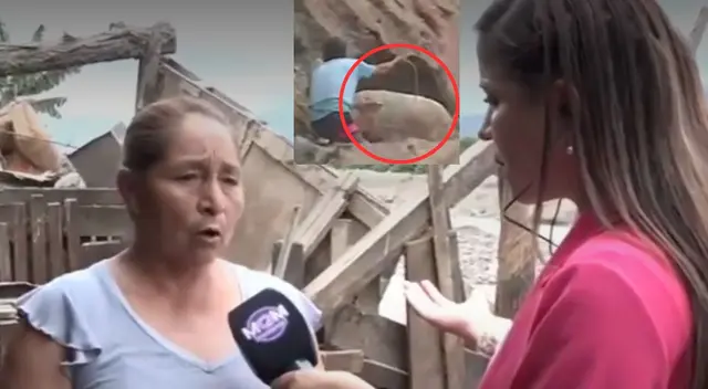 La señora sale a los medios de prensa a denunciar que se robaron a su cerdo. La señora sale a los medios de prensa a denunciar que se robaron a su cerdo.