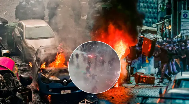 Hinchas italianos y alemanes se enfrentaron. Hinchas italianos y alemanes se enfrentaron.