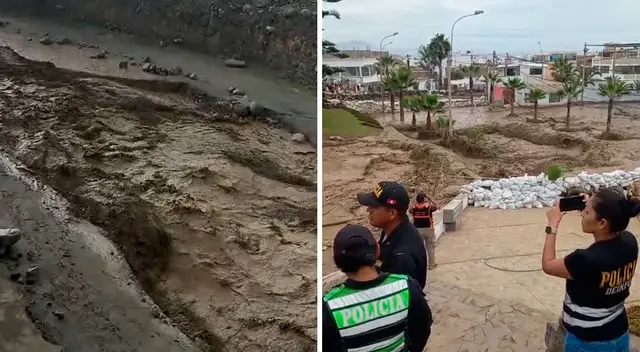 Un nuevo huaico llegó a Punta Hermosa.