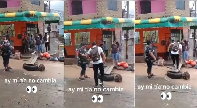 Mujer peruana crea 'puente' para que vecinos crucen y no se ensucien por las aguas del huaico. Mujer peruana crea 'puente' para que vecinos crucen y no se ensucien por las aguas del huaico.