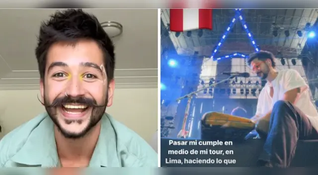 Camilo se emociona por celebrar su cumpleaños en Lima.