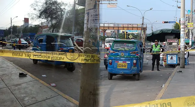 Sicarios en moto lineal dispararon a mototaxista en la Pascana, Comas.