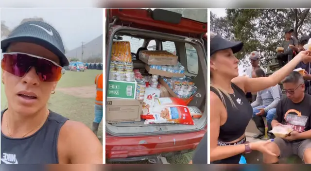 Alejandra Baigorria llevó donaciones a Chaclacayo tras huaico.