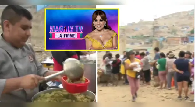 Magaly Medina y su equipo de producción llevan ayuda a damnificados.