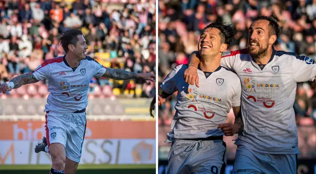 Gianluca Lapadula se luce con dos goles en el Cagliari.