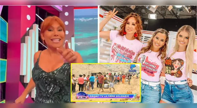 Magaly Medina recibe elogios por donación en Jicamarca.