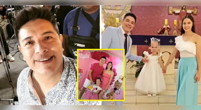 Leonard León y Olenka Cuba bautizan a su hija.