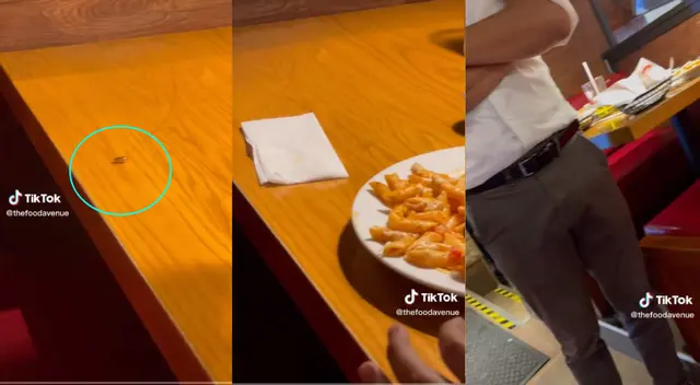 Joven encuentra cucaracha en mesa mientras comía con amigos.