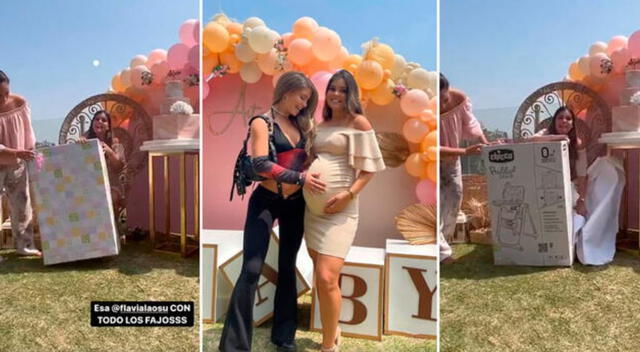  Flavia Laos estuvo en el baby shower de Majo Parodi. Fuente: Instagram. 