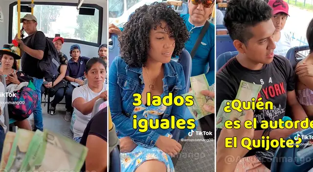 Jóvenes y señores respondieron a las preguntas del tiktoker.