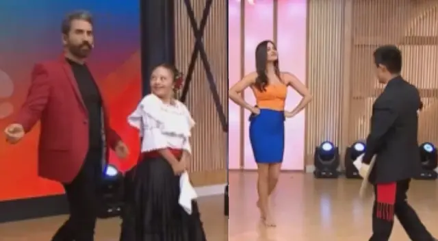 Maju Mantilla y Fernando Díaz se lucen bailando marinera.
