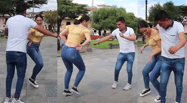 Jóvenes sorprendieron con llamativos pasos al ritmo de huayno y son un éxito en TikTok.