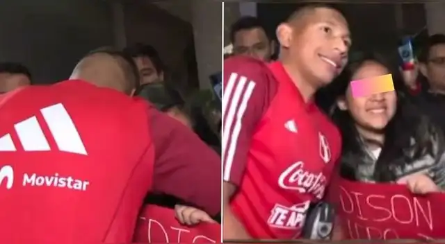Una niña esperó afuera del hotel de concentración en Madrid, España, para conocer a Edison Flores.